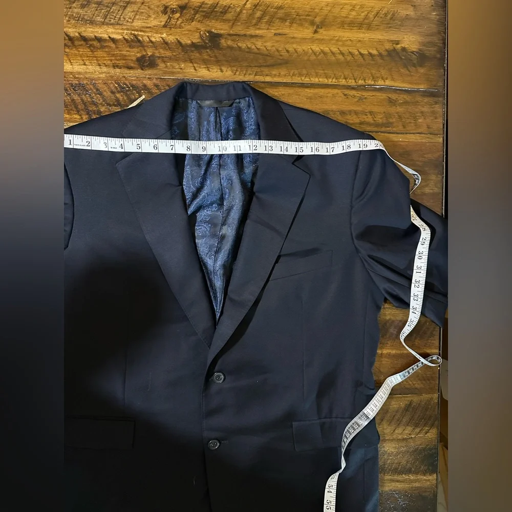 Cicchini Clothiers Blazer 48R Italian Wool Navy Bespoke Birmingham MI